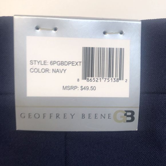 Geoffrey Beene Sz 36 X 32 Navy Blue Dress Pants NWT - Picture 5 of 7